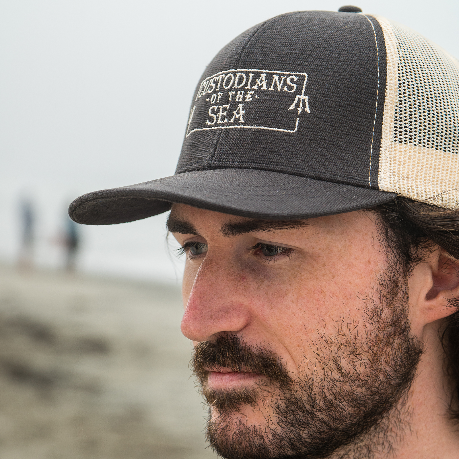 Custodians of the Sea Hemp Embroidered Trucker Hat - Image 5