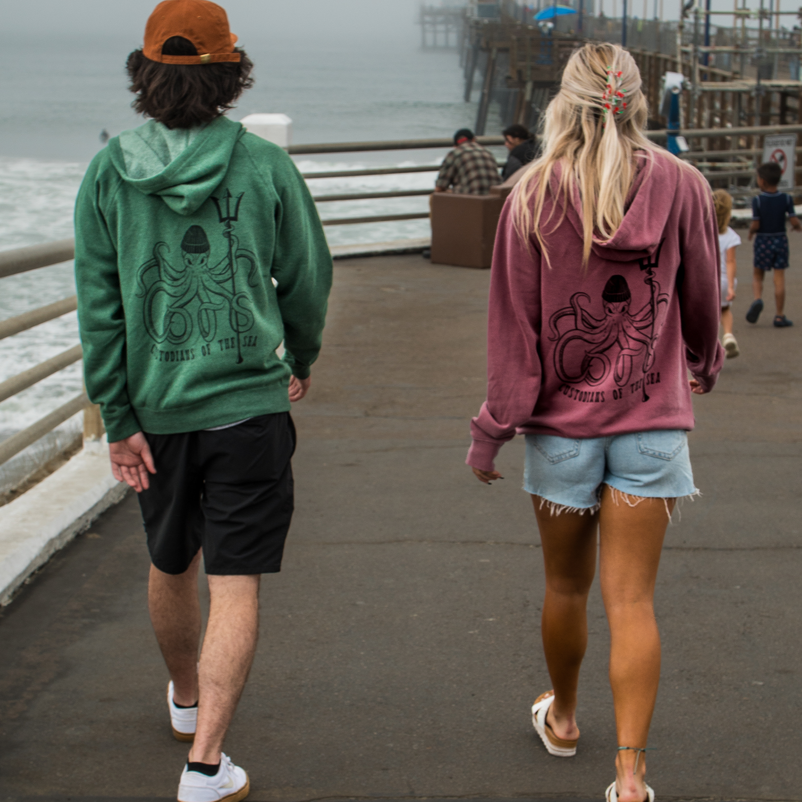 Defender Pullover Hoodie - Graphic printed with Living Ink Algae Ink - Image 4